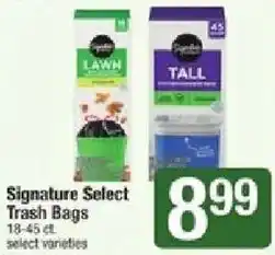 Shaw's Signature Select Trash Bags offer