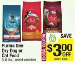 Shaw's Purina One Dry Dog or Cat Food offer