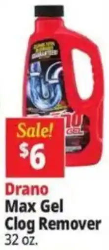 Ocean State Job Lot Drano Max Gel Clog Remover offer