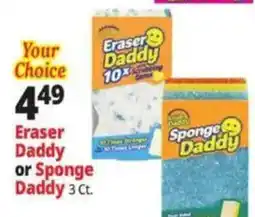 Ocean State Job Lot Eraser Daddy or Sponge Daddy offer