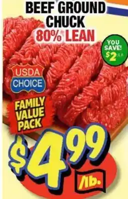 Western Beef BEEF GROUND CHUCK 80% LEAN offer