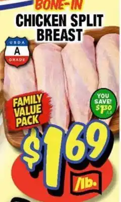 Western Beef BONE-IN CHICKEN SPLIT BREAST offer