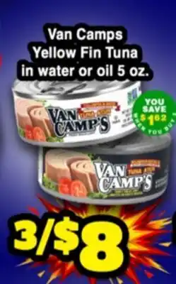 Western Beef Van Camps Yellow Fin Tuna in water or oil offer