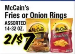 Western Beef McCain's Fries or Onion Rings offer