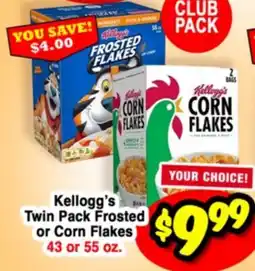 Western Beef Kellogg's Twin Pack Frosted or Corn Flakes offer