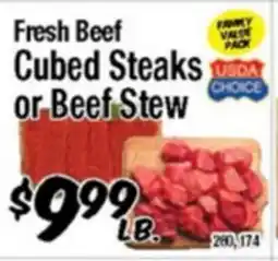 Western Beef Fresh Beef Cubed Steaks or Beef Stew offer