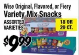 Western Beef Wise Original, Flavored, or Fiery Variety Mix Snacks offer