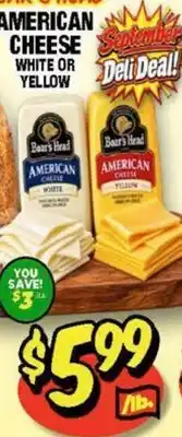 Western Beef BOAR'S HEAD AMERICAN CHEESE offer