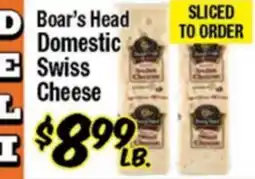 Western Beef Boar's Head Domestic Swiss Cheese offer