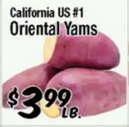 Western Beef California US #1 Oriental Yams offer