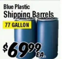 Western Beef Blue Plastic Shipping Barrels offer