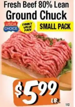 Western Beef Fresh Beef 80% Lean Ground Chuck offer