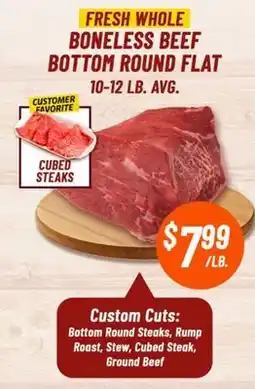 Western Beef FRESH WHOLE BONELESS BEEF BOTTOM ROUND FLAT offer