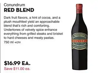 Bristol Farms Conundrum RED BLEND offer