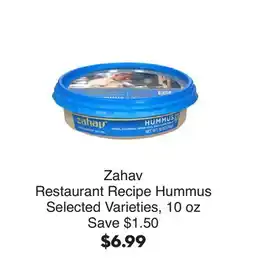 Bristol Farms Zahav Restaurant Recipe Hummus offer