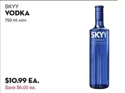 Bristol Farms SKYY VODKA offer