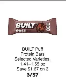 Bristol Farms BUILT Puff Protein Bars offer