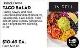 Bristol Farms TACO SALAD offer