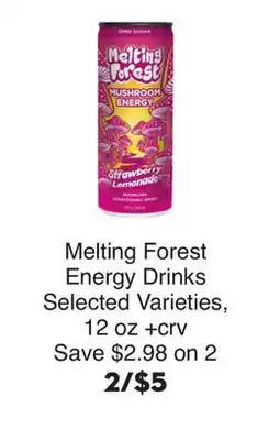 Bristol Farms Melting Forest Energy Drinks offer