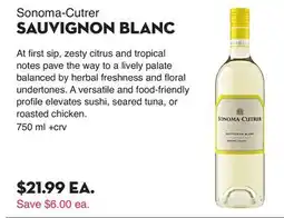 Bristol Farms Sonoma-Cutrer SAUVIGNON BLANC offer