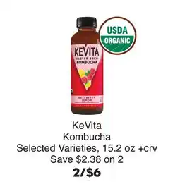 Bristol Farms KeVita Kombucha offer