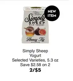 Bristol Farms Simply Sheep Yogurt offer