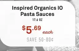Standard Market Inspired Organics IO Pasta Sauces offer