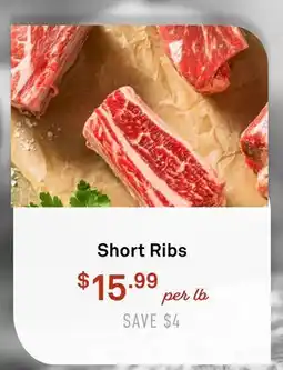 Standard Market Short Ribs offer