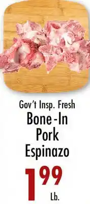 Garden Fresh Market Gov't Insp. Fresh Bone-In Pork offer