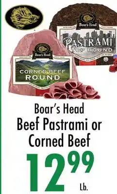 Garden Fresh Market Boar's Head Beef Pastrami or Corned Beef offer