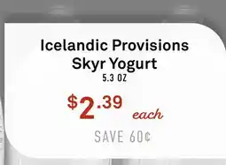 Standard Market Icelandic Provisions Skyr Yogurt offer