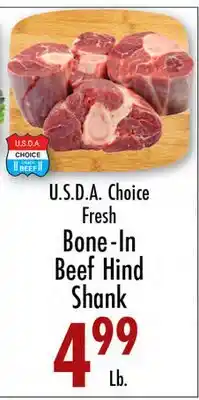 Garden Fresh Market U.S.D.A. Choice Fresh Bone-In Beef Hind Shank offer