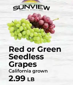 Sunset Foods Red or Green Seedless Grapes offer