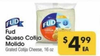 Fud Queso Cotija Molido Grated Cotija Cheese