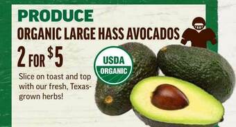 Central Market Organic Large Hass Avocados offer