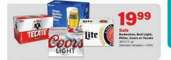 Stater Bros Budweiser, Bud Light, Miller, Coors Or Tecate offer