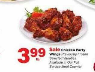 Stater Bros Chicken Party Wings offer