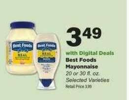 Stater Bros Best Foods Mayonnaise offer