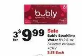 Stater Bros Bubly Sparkling Water offer