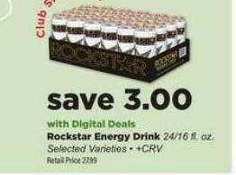 Stater Bros Rockstar Energy Drink offer