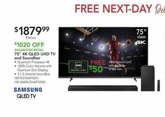 Nebraska Furniture Mart Samsung 75 offer