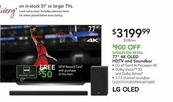 Nebraska Furniture Mart LG 77 offer