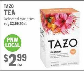 New Seasons Market Tazo Tea offer