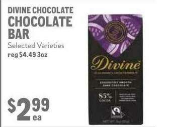 New Seasons Market Divine Chocolate Chocolate Bar offer