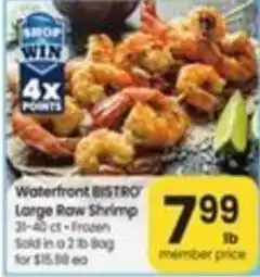 Safeway Waterfront BISTRO Large Raw Shrimp offer