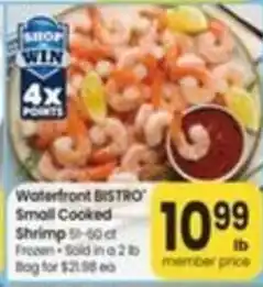 Safeway Waterfront Bistro small cooked shrimp offer