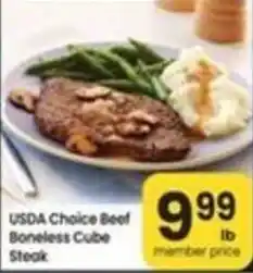 Usda Choice Beef Boneless Cube Steak
