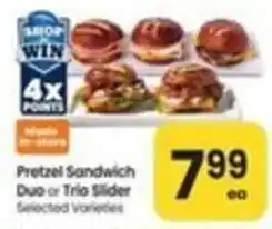 Safeway Pretzel Sandwich Duo or Trio Slider offer
