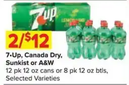 Shop 'n Save 7-up, Canada Dry, Sunkist or A&W offer