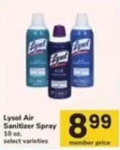 Safeway Lysol air sanitizer spray offer